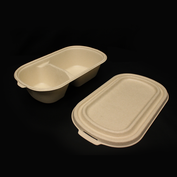 800ml 2-Compartment Snack Box 230 X 135 X 55mmH