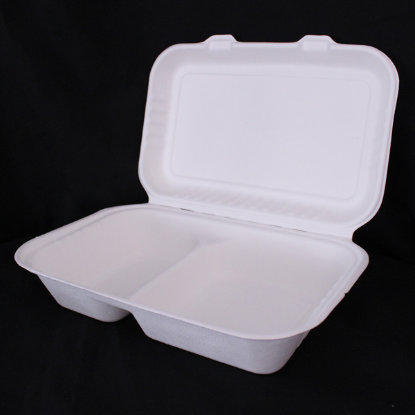 9″x 6″x 3″  2-Compartment Rect Clamshell 1000ml