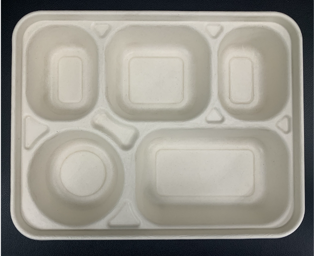 5-Compartment Deep Tray Natural 283 X 220mm