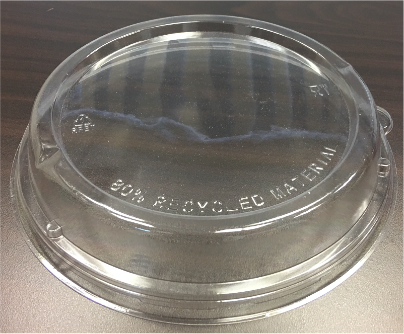 PET Lid For 1000ml Deep Round Bowl Ø205mm