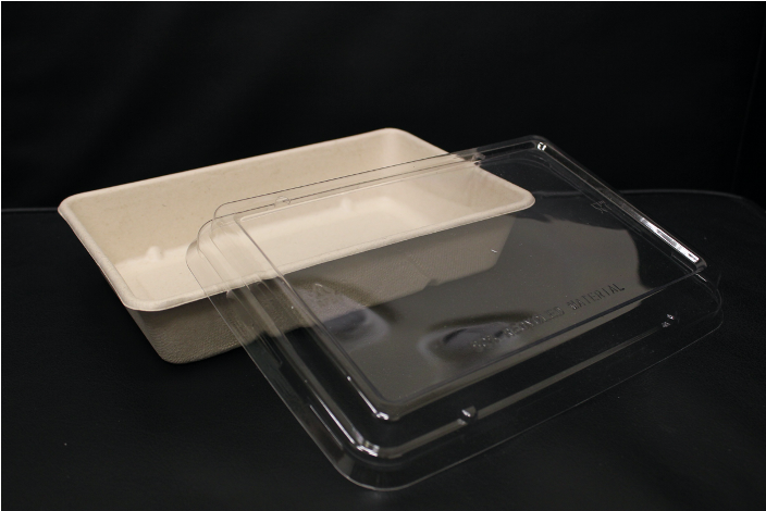 PET Lid For 900ml/28oz Rect Salad Container